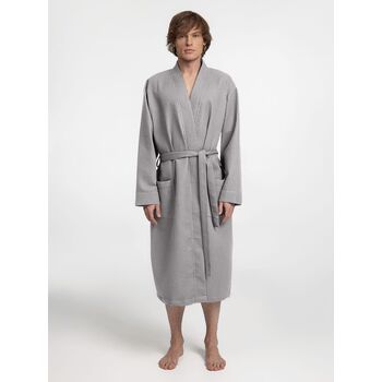 Халат вафельный Kimono, светло-серый, размер M/L