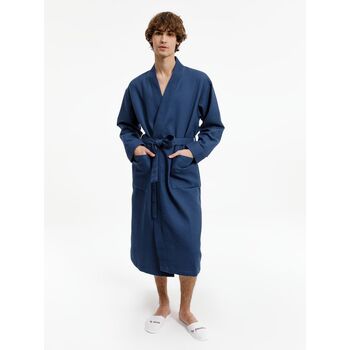 Халат вафельный Kimono, темно-синий, размер XL/XXL