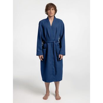 Халат вафельный Kimono, темно-синий, размер XL/XXL