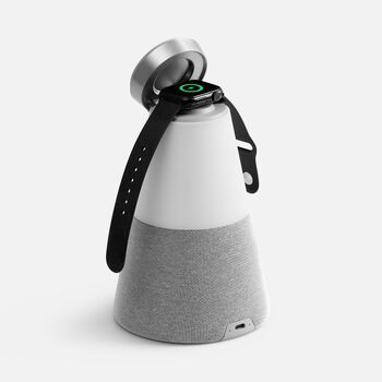 Bluetooth-колонка с беспроводной зарядкой и подсветкой Cone Sonance, серая
