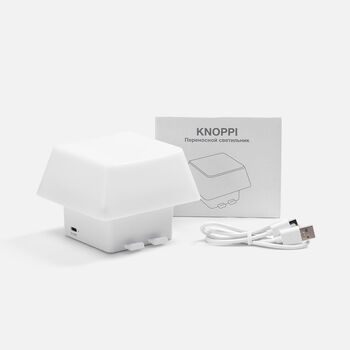 Светильник с подставкой для смартфона Knoppi, белый