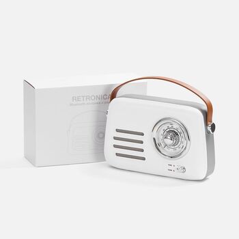 Bluetooth-колонка с радио Retronica, белая