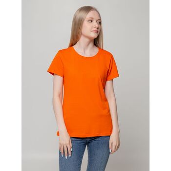 Футболка женская T-bolka Lady оранжевая, размер M