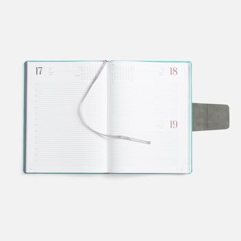 Ежедневник Grande Strap на заказ, датированный, бирюзовый