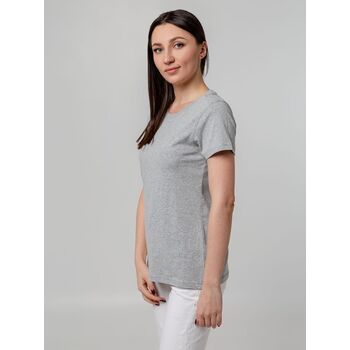 Футболка женская T-bolka Stretch Lady, серый меланж, размер M