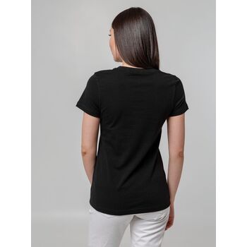 Футболка женская T-bolka Stretch Lady, черная, размер XL
