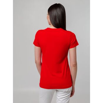 Футболка женская T-bolka Stretch Lady, красная, размер M