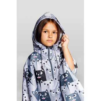 Дождевик-пончо детский AquaStop Kids на заказ, разноцветный,6-8 лет