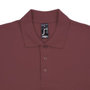 Рубашка поло мужская Spring 210 бордовая, размер L