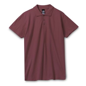 Рубашка поло мужская Spring 210 бордовая, размер XL