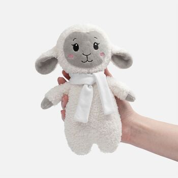 Мягкая игрушка Beastie Toys, овечка с белым шарфом