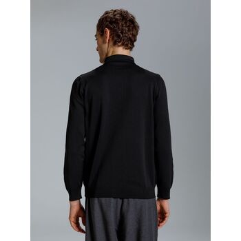 Рубашка поло мужская с длинным рукавом Terrazzo, черная, размер L/XL