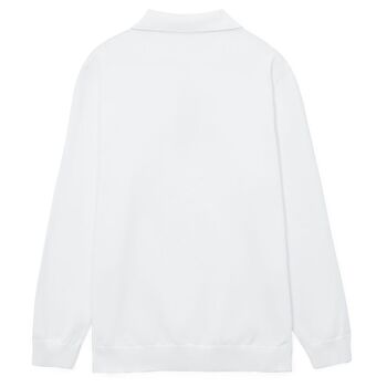 Рубашка поло мужская с длинным рукавом Terrazzo, белая, размер 2XL/3XL