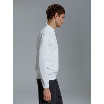 Рубашка поло мужская с длинным рукавом Terrazzo, белая, размер 2XL/3XL