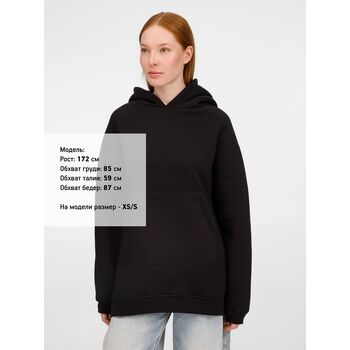 Худи унисекс оверсайз Easy Street, черное, размер XL/XXL