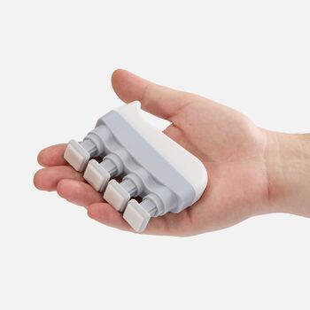 Эспандер кистевой FingerTap, серый с белым
