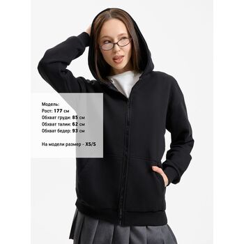 Толстовка унисекс оверсайз Sartoro, черная, размер 3XL/4XL
