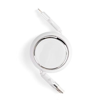 Складной кабель с переходниками pocketCoil, белый