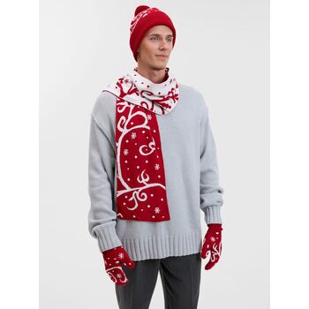 Варежки Adventino, красный с молочным, размер L/XL