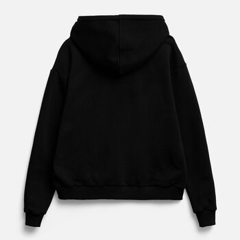Толстовка унисекс оверсайз на молнии Zippy Terry, черная, размер XL/XXL