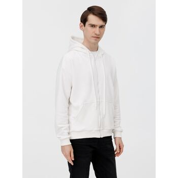 Толстовка унисекс оверсайз на молнии Zippy Terry, белая, размер XL/XXL