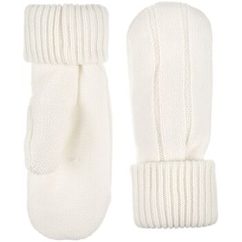 Варежки Knit Beat, белые (молочные), размер S/M