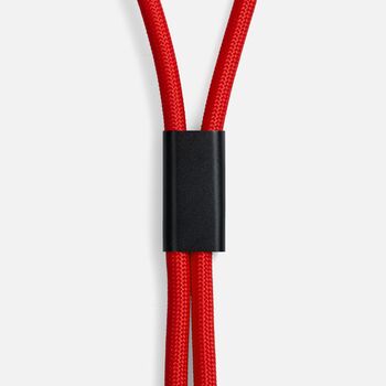 Кабель-ланьярд energyFlex Power Delivery 60 Вт, красный