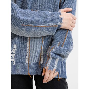 Джемпер Denim свободного силуэта на заказ, полушерсть, размер XL