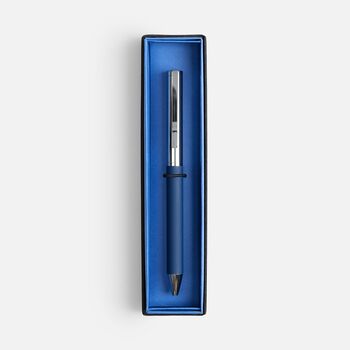 Ручка шариковая Eyeshot Soft Touch в футляре, темно-синяя