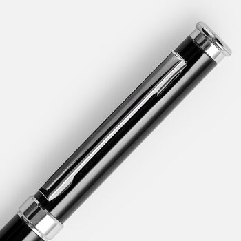 Ручка шариковая Finn Chrome, черная