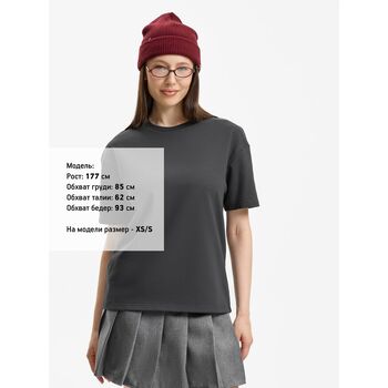 Футболка унисекс Durington, темно-серая (графит), размер M/L