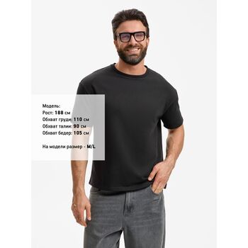 Футболка унисекс Durington, черная, размер 3XL/4XL
