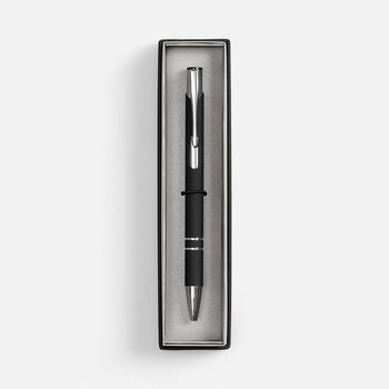 Ручка шариковая Keskus Soft Touch в футляре, черная