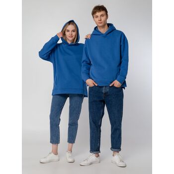 Худи оверсайз унисекс Tolla, синее (джинс), размер XL/2XL