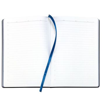 Ежедневник Bookmark, недатированный, черный с синим