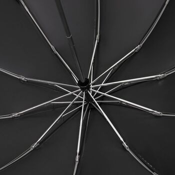 Зонт обратного сложения с ручкой-карабином Foldberry, черный