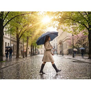 Зонт-трость Jolly Brolly, темно-синий