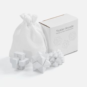 Набор из 3 головоломок Tickler Arcade, белый