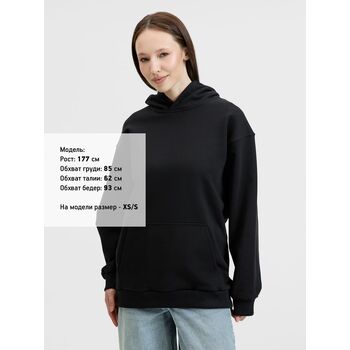 Худи унисекс оверсайз Songo, черное, размер 3XL/4XL
