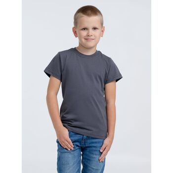 Футболка детская T-Bolka Kids, темно-серая (графит), 8 лет