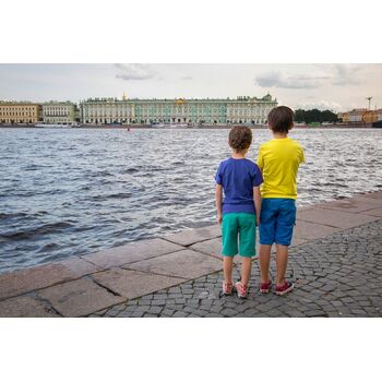 Футболка детская T-Bolka Kids, ярко-синяя, 6 лет