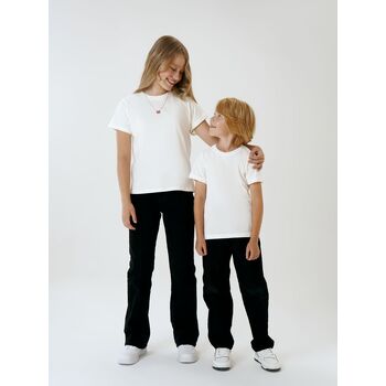 Футболка детская T-Bolka Kids, белая (теплый оттенок), 8 лет