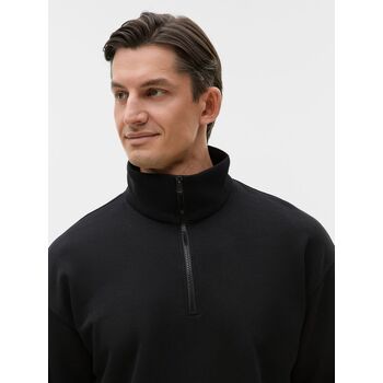 Толстовка унисекс оверсайз Ziplink Terry, черная, размер XS