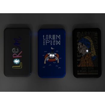 Аккумулятор Uniscend Starry с подсветкой, 5000 мАч, черный