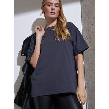 Футболка Oversize Premium, темно-серая (антрацит), размер S