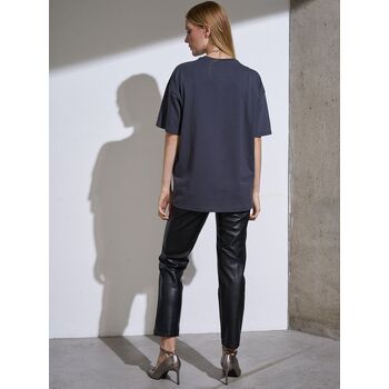 Футболка Oversize Premium, темно-серая (антрацит), размер S