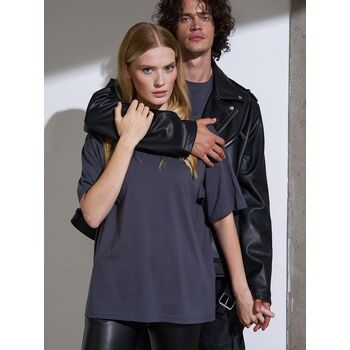 Футболка Oversize Premium, темно-серая (антрацит), размер S