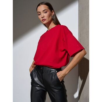 Футболка Oversize Premium, красная, размер S