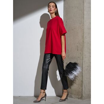 Футболка Oversize Premium, красная, размер S