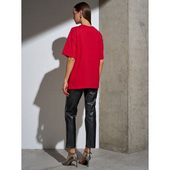 Футболка Oversize Premium, красная, размер S